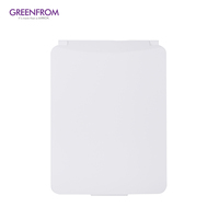 Top vente forme carrée pliant voyage maquillage miroir 180 degrés Rotation LED Table miroir avec 3 couleurs lumières