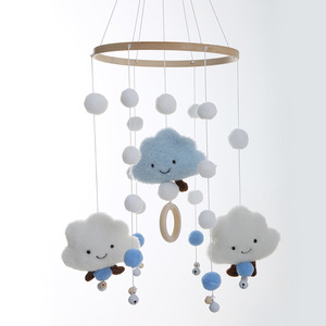 Mignon bébé berceau doux en peluche sensorielle pendentif jouets de dentition lit cloche réglable pépinière décor infantile lit enfants <span class=keywords><strong>bois</strong></span> suspendus jouets pour bébé - Product Image 1