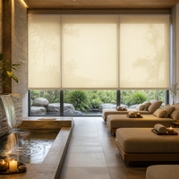 Stores à enroulement en tissu multicolores naturels, isolants thermiquement, sur mesure pour chambres et salons