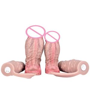 Nuevo Extensor de Pene de Silicona de Gran Tamaño con Vibrador Anal, Doble Estimulación, Juguete BDSM Masculino, OEM, ODM, Venta al Por Mayor - Product Image 3