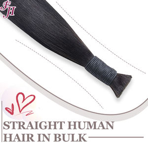 Cheveux humains naturels noirs lisses en vrac sans trame pour tresses colorées, tresses bohèmes, fournisseur de cheveux humains - Product Image 3