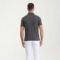 Polo personnalisé de haute qualité, vêtements bon marché, performance, tissu respirant, polos pour hommes, gris uni, polo de golf, t-shirt vierge