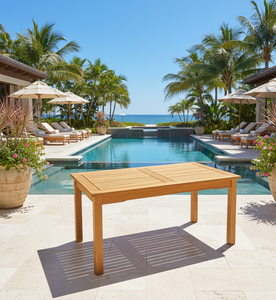 Table de jardin pliable en teck, d'origine durable, offrant robustesse, beauté et performance à long terme pour une détente élégante en plein air - Product Image 2