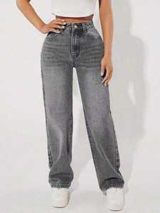 Pantalon droit pour <span class=keywords><strong>femme</strong></span> de haute qualité, respirant, à séchage rapide, coupe ample, jean décontracté à jambes larges, jean d'été - Product Image 6