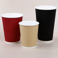 Gobelets à café personnalisés, importation de gobelets en papier de Chine, gobelets en papier ondulé jetables, gobelets en papier biodégradable à paroi ondulée