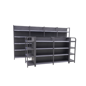 Gui Chang Custom Heavy Duty <span class=keywords><strong>Iron</strong></span> Metal Retail Shelf Display Supermarket Gondola Shelving Rack estantes para Precio de tienda minorista - Product Image 3