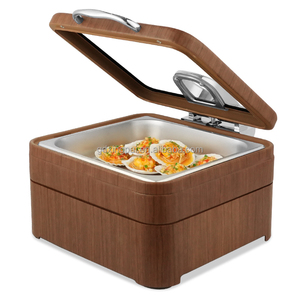 XINGPAI Juego de Calentadores de Comida Hidráulicos de Madera de Sapele de Primera Calidad para Hoteles Cinco Estrellas, para Catering, Banquetes y Restaurantes - Product Image 1