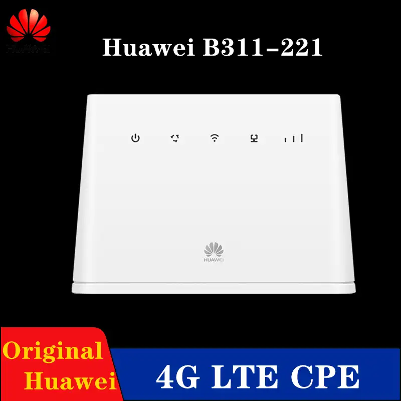 مقفلة 192.168.1.1 150M LTE CPE 4G لاسلكي واي فاي جهاز توجيه ببطاقة SIM فتحة هواوي B311-221