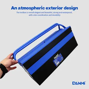 DANMI Wholesale 3 Size Hot Sell Cheap Price Tool Box 3 Tray Storage Toolbox With Large Capacity