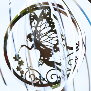 Dynamic 3D Metal <b>Wind</b> <b>Spinner</b> Globe Laser Cut Genie Pattern for Outdoor Courtyard Elegant <b>Garden</b> Ornament - Product Image 4
