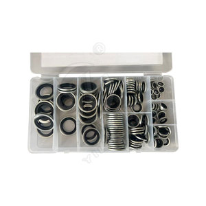 Kit de reparación de juntas Smooth Sailing de 165 piezas, sellos de aceite de caucho de nitrilo de acero al carbono, juntas tóricas para uso general - Product Image 1