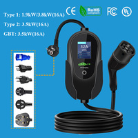 Chargeur de véhicule électrique 3.5kW 7kW 11kW 22kW Type2 J1772 Logo Couleur Longueur du câble Votre marque Application intelligente CE OEM Vente en gros Usine