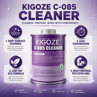 Nettoyant KIGOZE C-085 PVC CPVC ABS 946ml, nettoyant solvant transparent pour la préparation des surfaces des tuyaux et des raccords