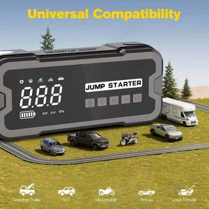Démarreur Autonome Portable 12V 4-en-1 avec Compresseur d'Air, Banque d'Alimentation et Pompe à Air <span class=keywords><strong>pour</strong></span> Voiture - Product Image 5