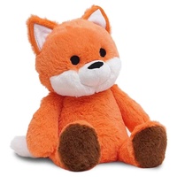 Coussin chauffant en peluche de renard en coton PP lesté en gros, jouet en peluche en plastique anti-anxiété, unisexe, Noël