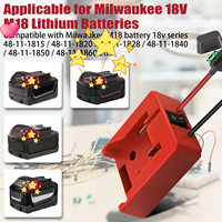Adaptador de Batería de Iones de Litio de 18V 20V con Conector y Cables para Montaje, Fuente de Alimentación para Baterías, Convertidor de Energía para Proyectos DIY y Power Wheels