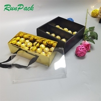 Ruban de boîte-cadeau de chocolat de luxe emballage en carton de 1mm d'épaisseur pour la nourriture Dessert Bonbons truffes impression de stratification mate brillante