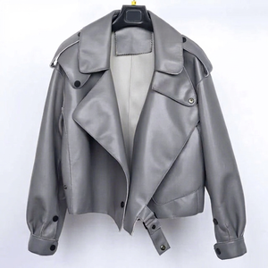 2025 Women's Premium Genuine <b>Sheep</b> <b>Skin</b> <b>Jacket</b> Finished Solid Warm Winter Fur Trim Waterproof Breathable Eco-Friendly Polyester - Product Image 1