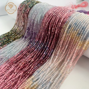 2 mm Fein Geschnittene Facettierte Echte Natürliche Edelsteinperlen für Schmuckherstellung DIY Designer-Perlen Facettierter Stein - Product Image 1
