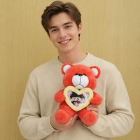 Anoeo Nouvelle Arrivée Couette en Peluche Personnalisée Brodée et Estampillée Or, Motif Cœur Mignon, Rembourrée en Coton PP, pour la Saint-Valentin