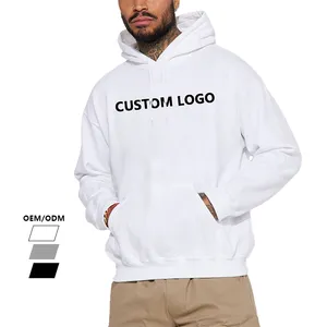 Trekkoorden 100% Katoenen Blanco Heren Pullover Hoodies Sweatshirt Voor Custom Logo Oversized Hoodies Met Hoge Kwaliteit