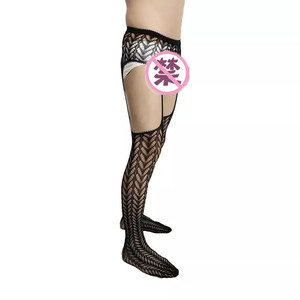 Men <b>Fishnet</b> Pantyhose Mid-Rise Nylon Spandex Sexy Underwear Temptation Summer 2023 - Product Image 5