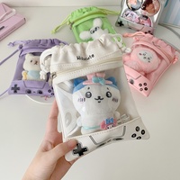 Big INS Original Drawstring Crossbody Cute Cartoon Shoulder Bag 14.7x20.5cm Cotton Doll Dustproof Storage Eco-Friendly Bag