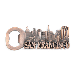 Abridor de Botellas de Cerveza de Metal con Forma de Casa de Ciudad, Recuerdo Personalizado de Fábrica China para Regalos de Boda - Product Image 1