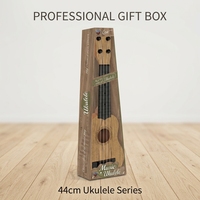Children Professional Acoustic Musical Instruments Bulk Natural Wood Round-hole Wood-grain Ukulele for Kids and Beginner