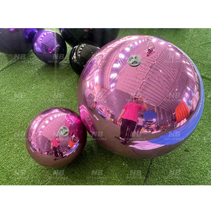 Outdoor Inflatable Customized Color Metallic <b>Mirror</b> <b>Ball</b> Decorative Balloons PVC Customized Decorative Inflatable Iridescent Mir - Product Image 1
