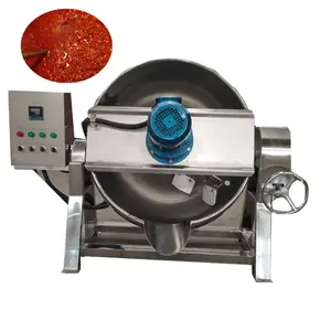 Electric Food Cooker Gas Jacketed Kettle With Mixer kettle Tomato Paste Cooking Equipment With Agitator