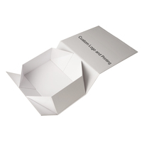 Vente en gros Logo personnalisé imprimé chapeau recyclé bougie vêtements blanc petit papier pliant boîtes d'expédition de courrier