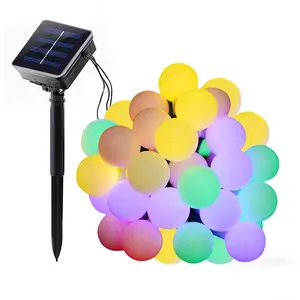 浆果球形发光二极管仙女串链圣诞电池盒带四个计时器塑料小球发光二极管串灯
