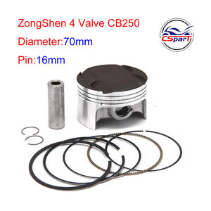 70mm 16mm 4 Soupapes <span class=keywords><strong>250</strong></span> 250CC Kit de segments De Piston pour ZongShen CB250 xmotos <span class=keywords><strong>apollo</strong></span> KAYO BSE Saleté Fosse Vélo Pièces - Product Image 3