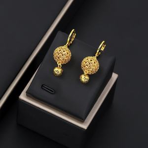 Juego de Joyería de Moda para Mujer JXX, 2 Piezas, Diseño de Latón, Chapado en Oro, Collar y Pendientes para Boda, Fiesta, Compromiso - Product Image 2