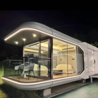 Casa Cápsula Espacial Prefabricada Directa de Fábrica con Interior Completamente Personalizable OEM ODM para Proyectos de Resorts