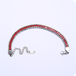 Pulsera de Acero Inoxidable con Tres Capas de Diamantes de Imitación para Mujer, Joyería Minimalista de Moda con Micro Pavé - Product Image 5