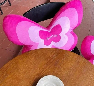 Bantal lempar kupu-kupu merah muda, bantal bentuk kupu-kupu desain Pink, bantal lempar - Product Image 6