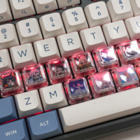 PBT Hot Sublimation Custom Keyboard Keycaps with Cartoon Anime Characters Custom Keycap Keyboard Fidget Keychain