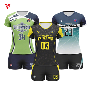 Jersey Voli Tim Wanita Desain Kustom Grosir Berkualitas Tinggi Sublimasi, Seragam Voli Latihan Bernapas Wv79 - Product Image 1