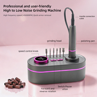 Nouvelle perceuse à ongles portable rechargeable 45000 tr/min, lime à ongles électrique sans fil pour salon et manucure à domicile, élimination des ongles en acrylique