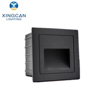 Lampes LED d'extérieur étanches pour marches d'escalier 3W 5W 6W, applique murale encastrée d'angle IP65 en aluminium 3500K, éclairage intérieur pour marches d'escalier