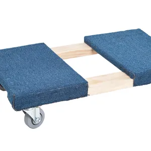 Jumbo trải thảm văn phòng di chuyển dollies, kích thước 32 "x 19" với 12 "Thảm màu xanh lá cây kết thúc lắp ráp 3-1/2" colson Caster - Product Image 1