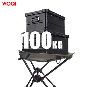 Silla Plegable para Exteriores Woqi, 50.5X39X39 cm, Aluminio Color Caqui, Taburete Portátil para Camping - Product Image 5