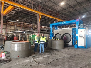 Vente d'usine de machines à fabriquer des tuyaux en béton vibrés à mandrin vertical préfabriqués pour le drainage du béton, le ciment, les conduits de drainage, les fossés - Product Image 2