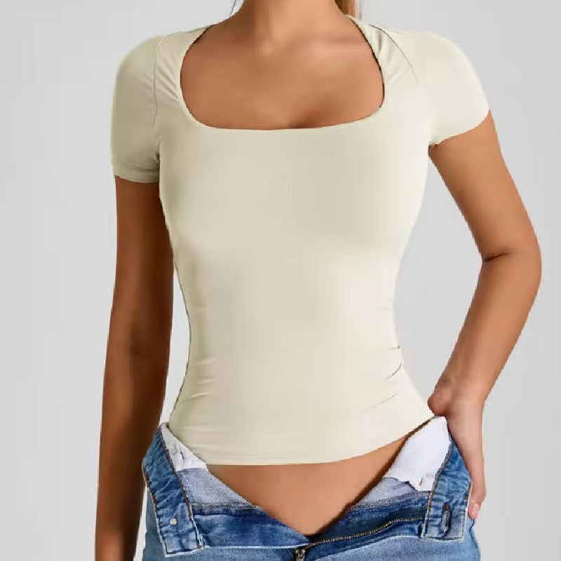 Custom Contrast Color Yoga Wear Nude Feel High Stretch Nylon Spandex Women's Gym Sets Beautiful Back Tight women's gym tank top