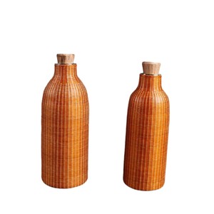 Bamboo Woven Thermos Handmade Insulated Kettle 600ml 400ml Reusable Hot Water Bottle Fashion Style - Product Image 5