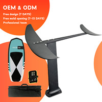 Fanatic Guanyong Unisex Carbon Sup Wing Foil Kitesurfing Ensemble de planche de SUP gonflable hydrofoil 3 pièces comprenant une pompe, un sac à dos et une laisse