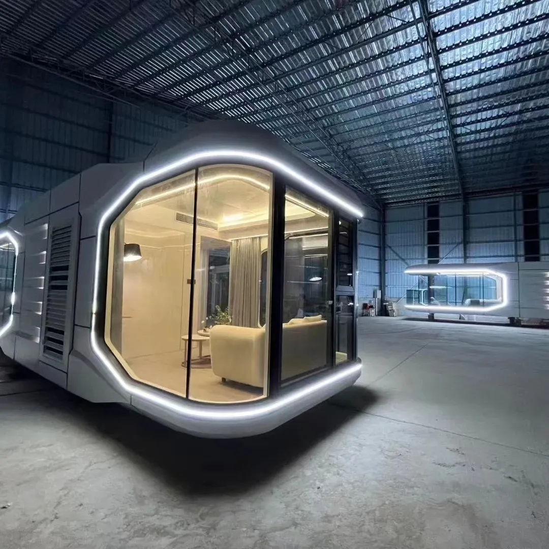 Casa de contêiner cápsula espacial Apple Cabin de design moderno, contêiner modificado