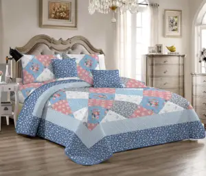 Aoyatex new bedding cover set custom design COTTON/POLY filling printing quilt